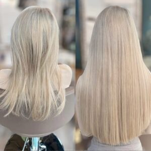 20 benzi adezive tape on blond platinium / par brazilian natural 100% certificat - cod 60